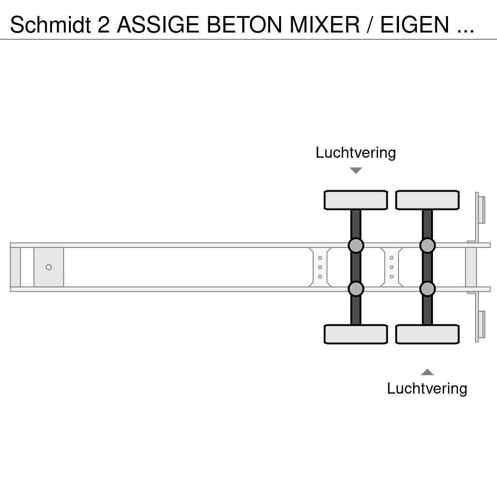 Schmidt 2 ASSIGE BETON MIXER / EIGEN MOTOR / 6 CYL DEUTZ / Overige opleggers