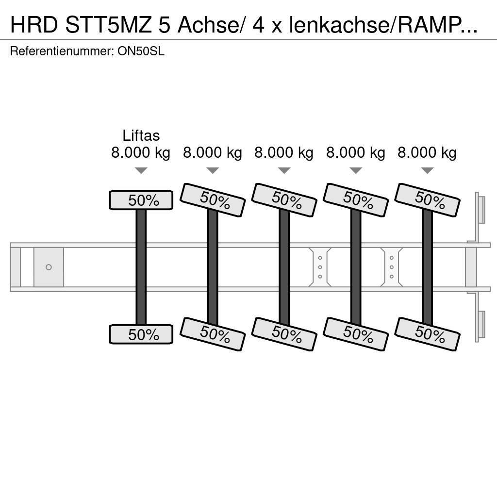 HRD STT5MZ 5 Achse/ 4 x lenkachse/RAMPEN/EXTENDABLE!! Diepladers