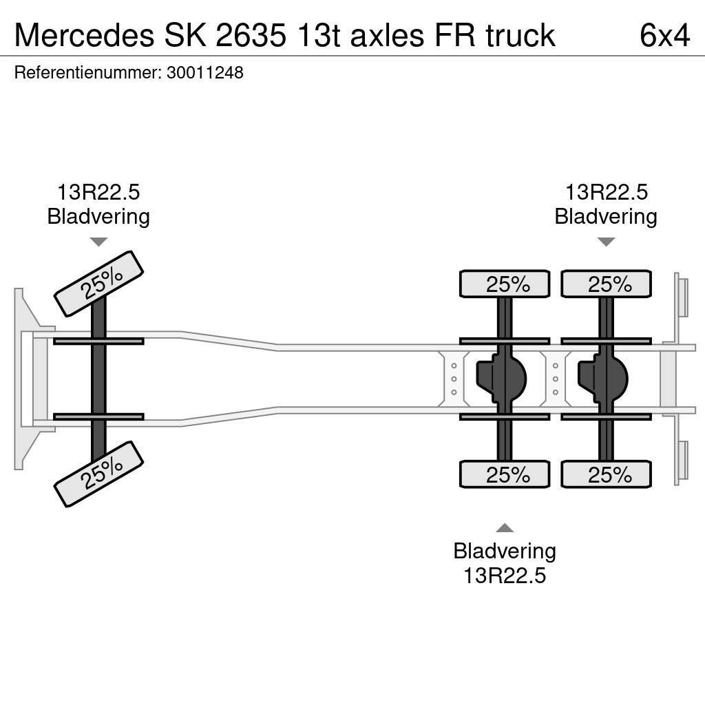 Mercedes-Benz SK 2635 13t axles FR truck Chassis met cabine