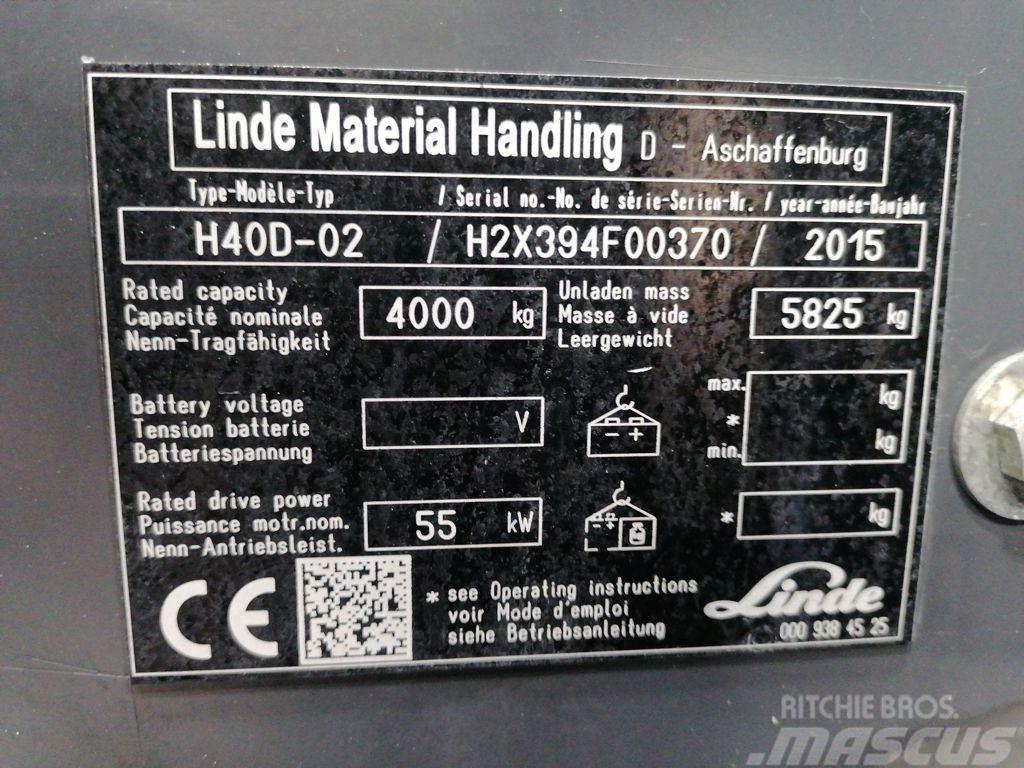 Linde H40D-02 Diesel heftrucks