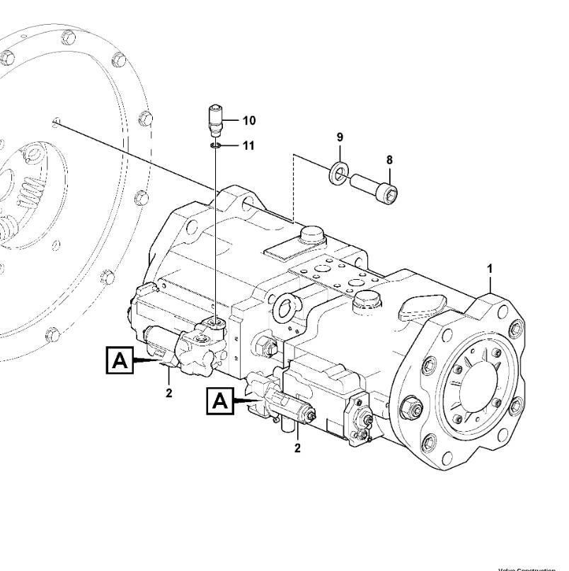 Volvo EC300D EC350D Main Pump 14632316 K5V160DT Transmissie