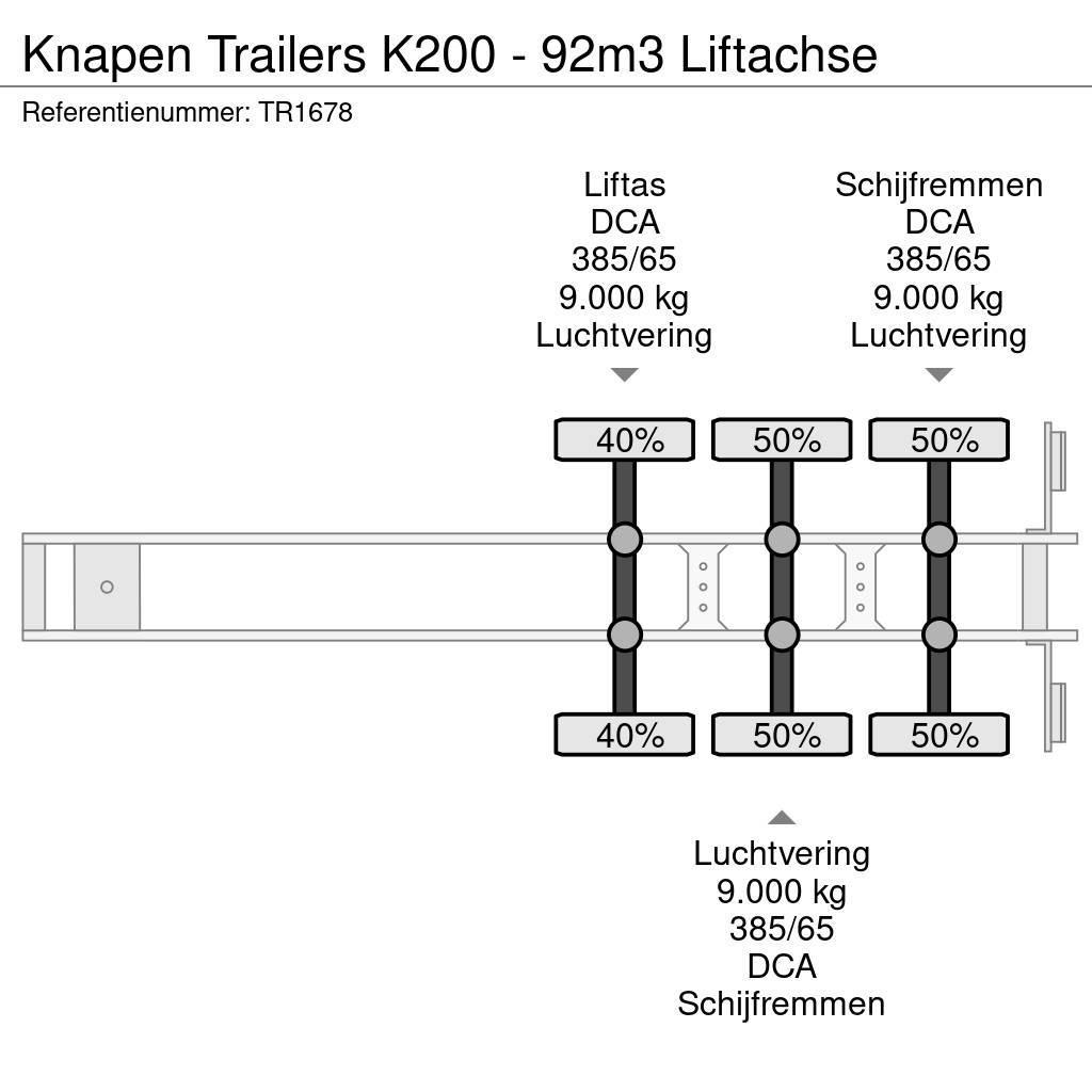 Knapen Trailers K200 - 92m3 Liftachse Schuifvloeropleggers