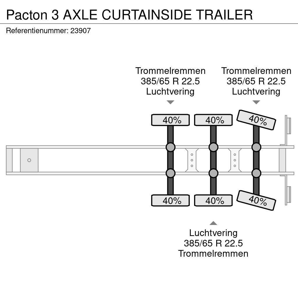 Pacton 3 AXLE CURTAINSIDE TRAILER Schuifzeilen