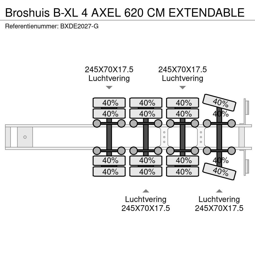 Broshuis B-XL 4 AXEL 620 CM EXTENDABLE Diepladers