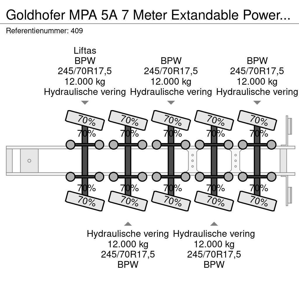 Goldhofer MPA 5A 7 Meter Extandable Powersteering Liftaxle 1 Diepladers