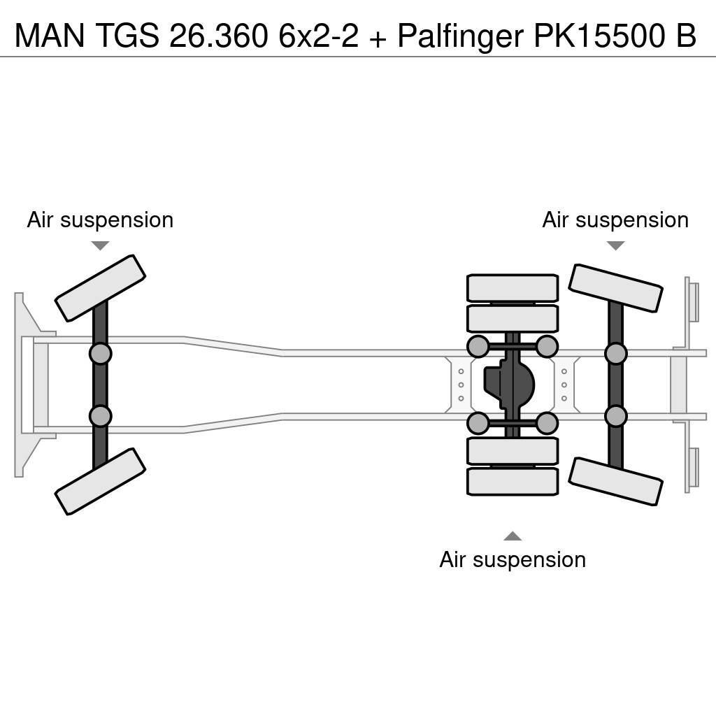 MAN TGS 26.360 6x2-2 + Palfinger PK15500 B Kranen voor alle terreinen