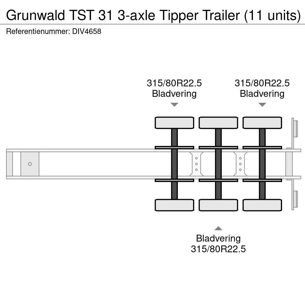 Grunwald TST 31 3-axle Tipper Trailer (11 units) Kippers