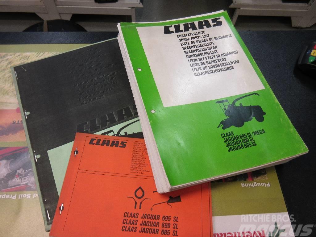 CLAAS 695 käyttöohje- ja varaosakirjat Overige hooi- en voedergewasmachines