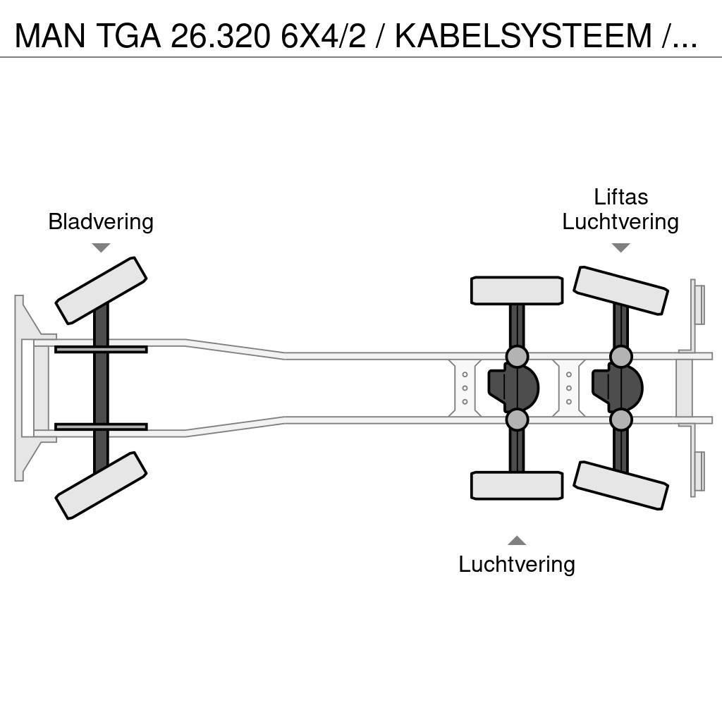 MAN TGA 26.320 6X4/2 / KABELSYSTEEM / CABLE SYSTEEM / Vrachtwagen met containersysteem