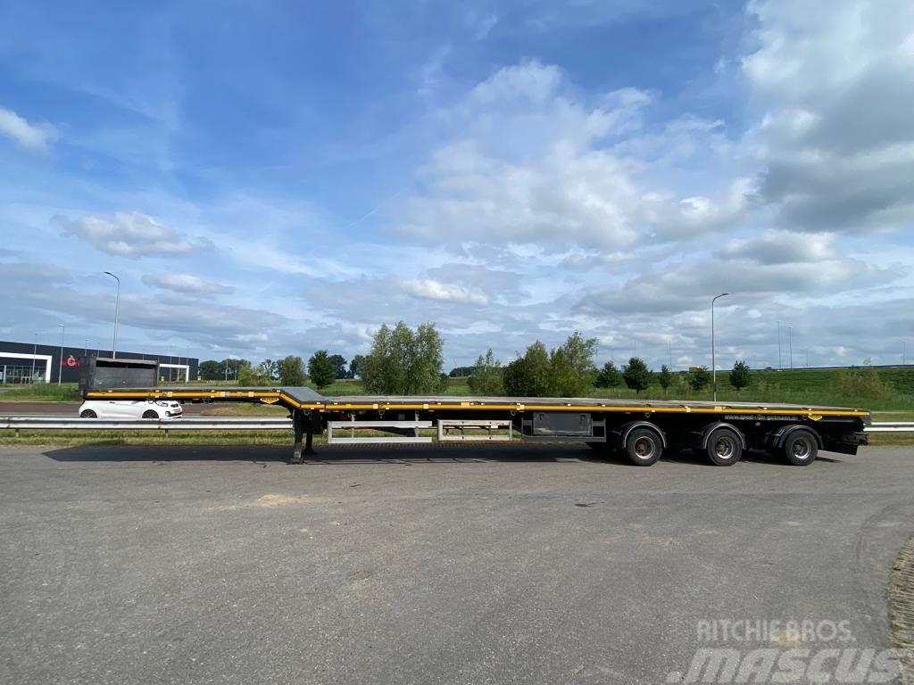 Broshuis trailer 3 -time extendable Windmill transporter Vlakke laadvloeren