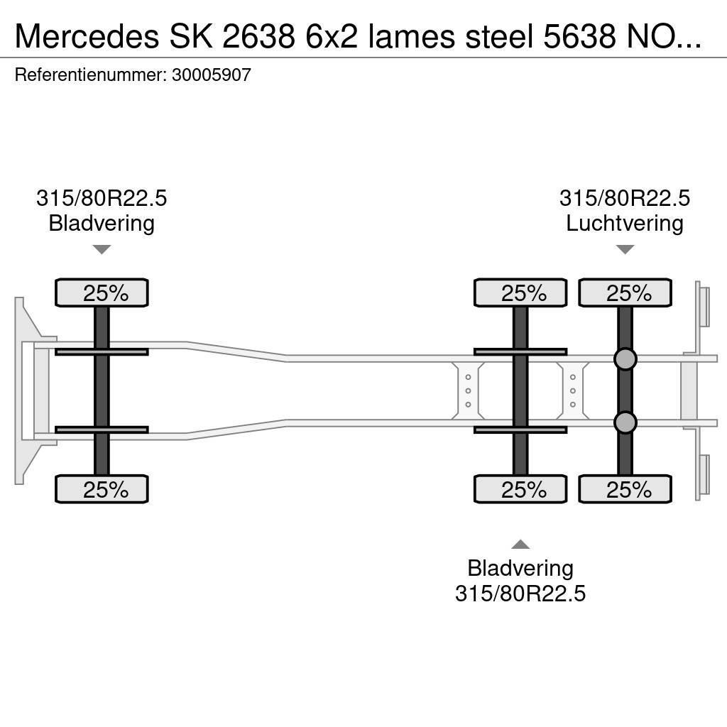 Mercedes-Benz SK 2638 6x2 lames steel 5638 NO 6 x4!! Chassis met cabine