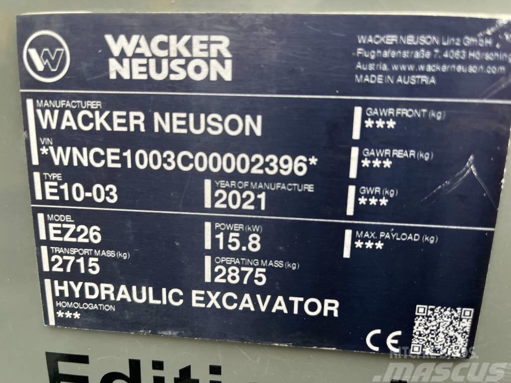 Wacker Neuson EZ 26 Minigraafmachines < 7t
