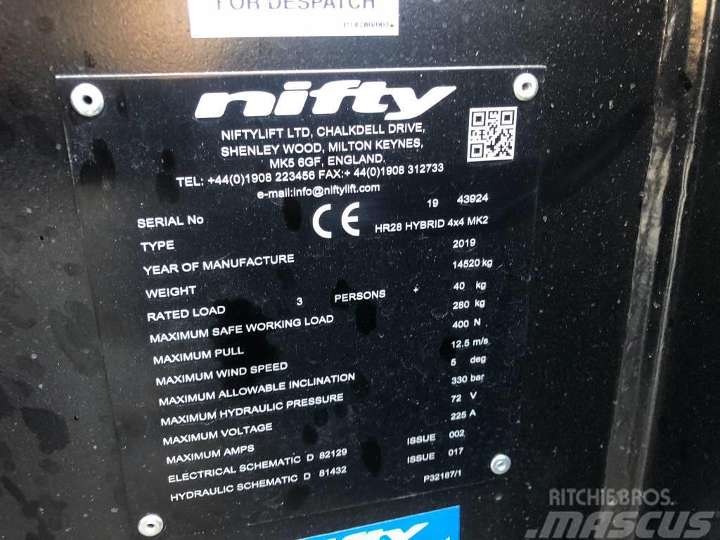 Niftylift HR28 Hybrid 4x4 MK2 Knikarmhoogwerkers