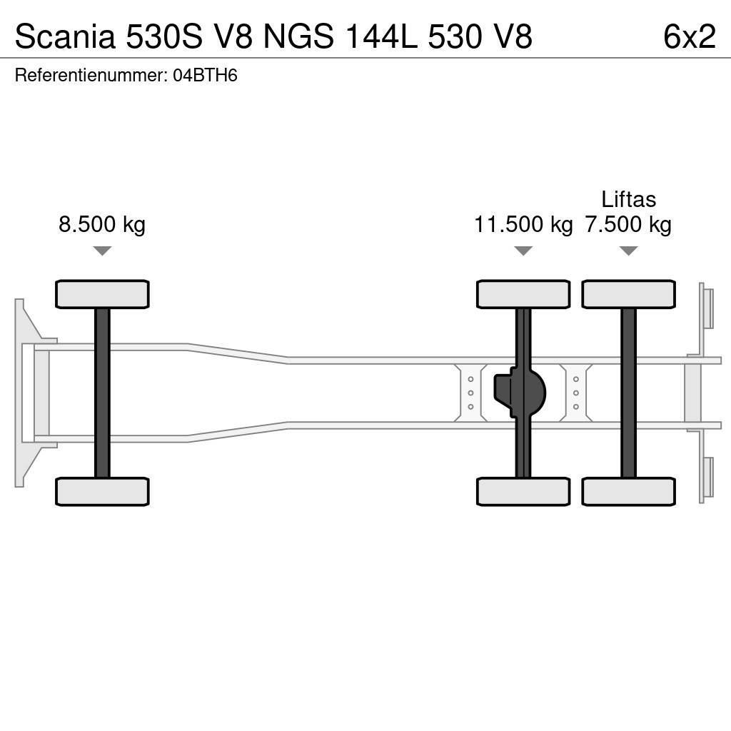 Scania 530S V8 NGS 144L 530 V8 Bakwagens met gesloten opbouw