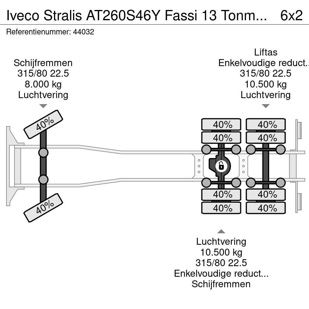 Iveco Stralis AT260S46Y Fassi 13 Tonmeter laadkraan Vrachtwagen met containersysteem