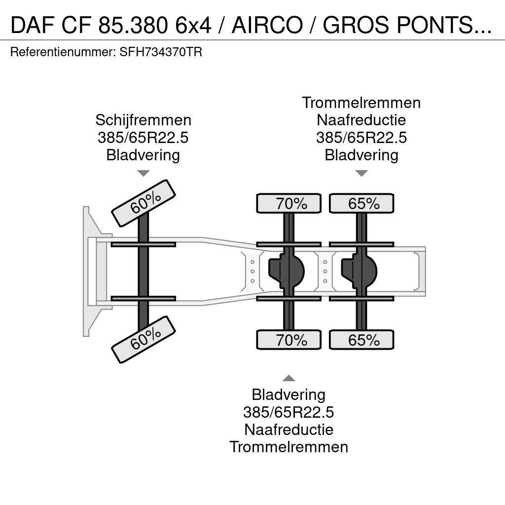 DAF CF 85.380 6x4 / AIRCO / GROS PONTS - BIG AXLES / L Trekkers