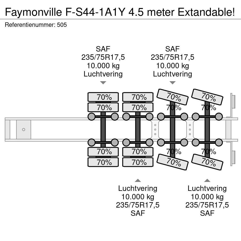 Faymonville F-S44-1A1Y 4.5 meter Extandable! Diepladers