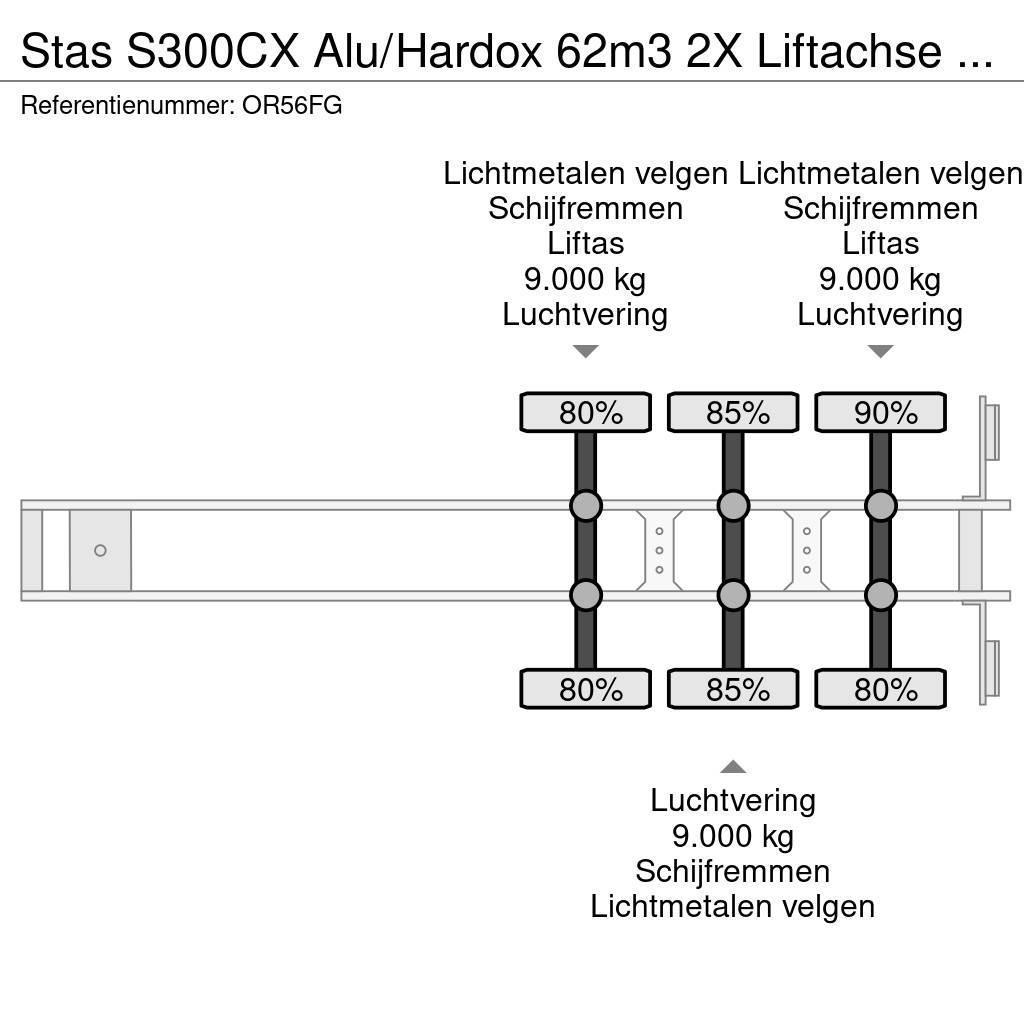 Stas S300CX Alu/Hardox 62m3 2X Liftachse Alcoa LED Kippers