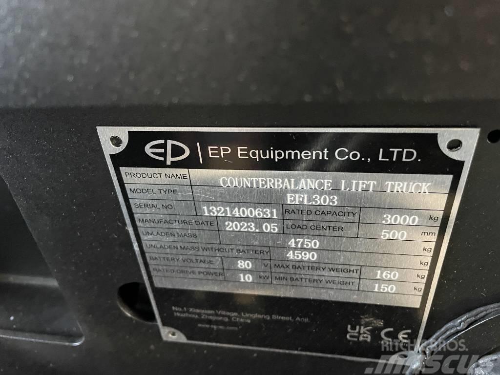 EP EFL303, Triplex, 4800mm, Vollkabine, Lithium Elektrische heftrucks