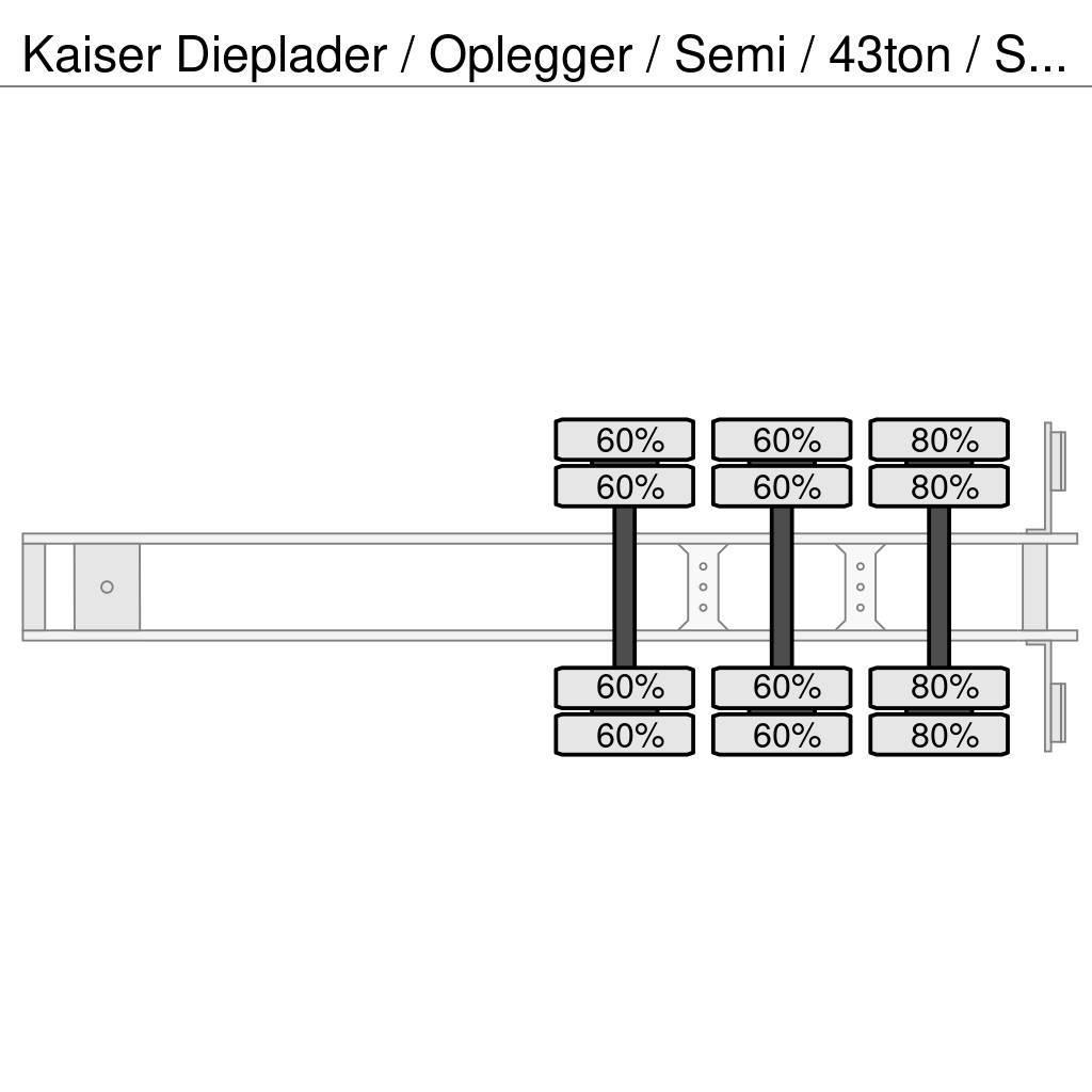 Kaiser Dieplader / Oplegger / Semi / 43ton / Steel Spring Diepladers