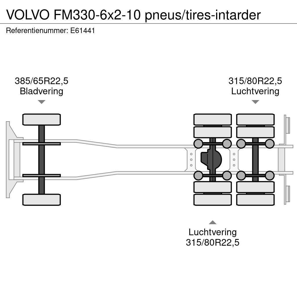 Volvo FM330-6x2-10 pneus/tires-intarder Schuifzeilopbouw