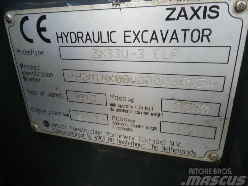 Hitachi ZX 33 U CLR Minigraafmachines < 7t