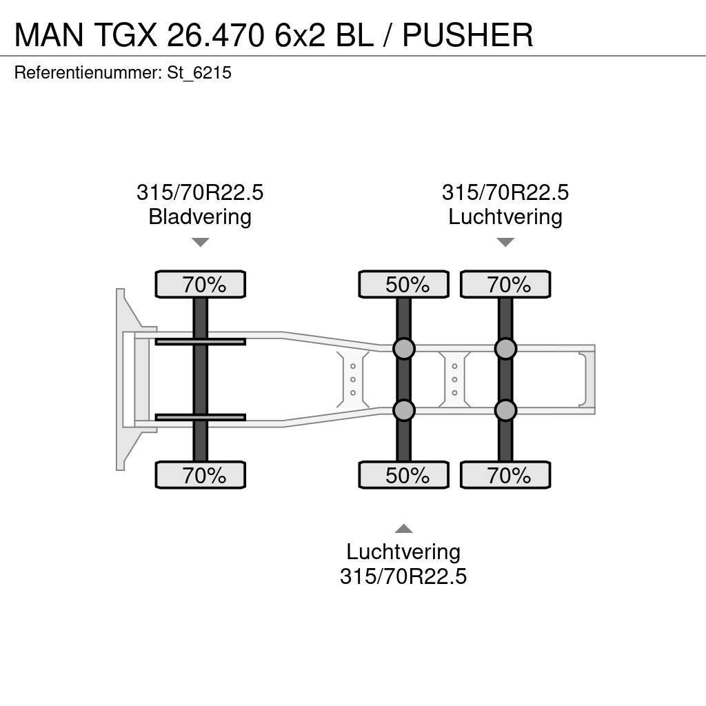 MAN TGX 26.470 6x2 BL / PUSHER Trekkers