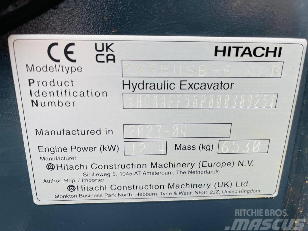 Hitachi ZX 65 US B-6 Minigraafmachines < 7t