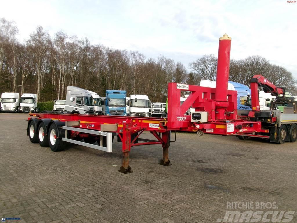 Dennison 3-axle tipping container trailer 30 ft. Kippers