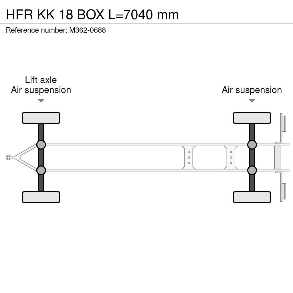 HFR KK 18 BOX L=7040 mm Gesloten opbouw trailers
