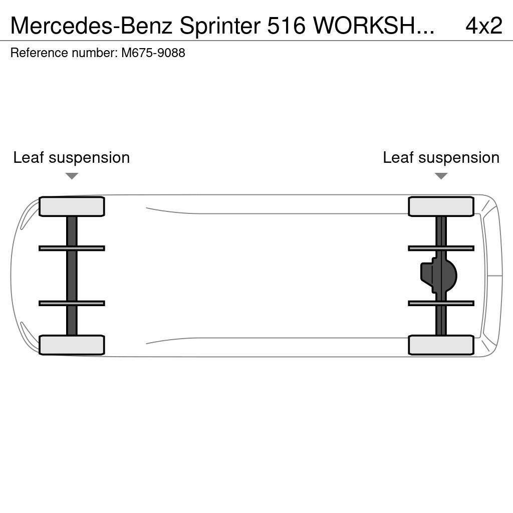 Mercedes-Benz Sprinter 516 WORKSHOP EQUIPMENT / BOX L=4559 mm Gesloten bedrijfswagens