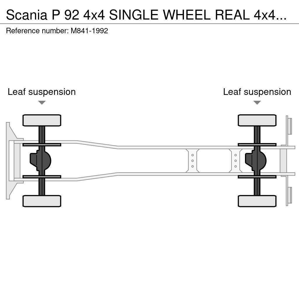 Scania P 92 4x4 SINGLE WHEEL REAL 4x4 WITH ONLY 26612 KM Vrachtwagen met containersysteem