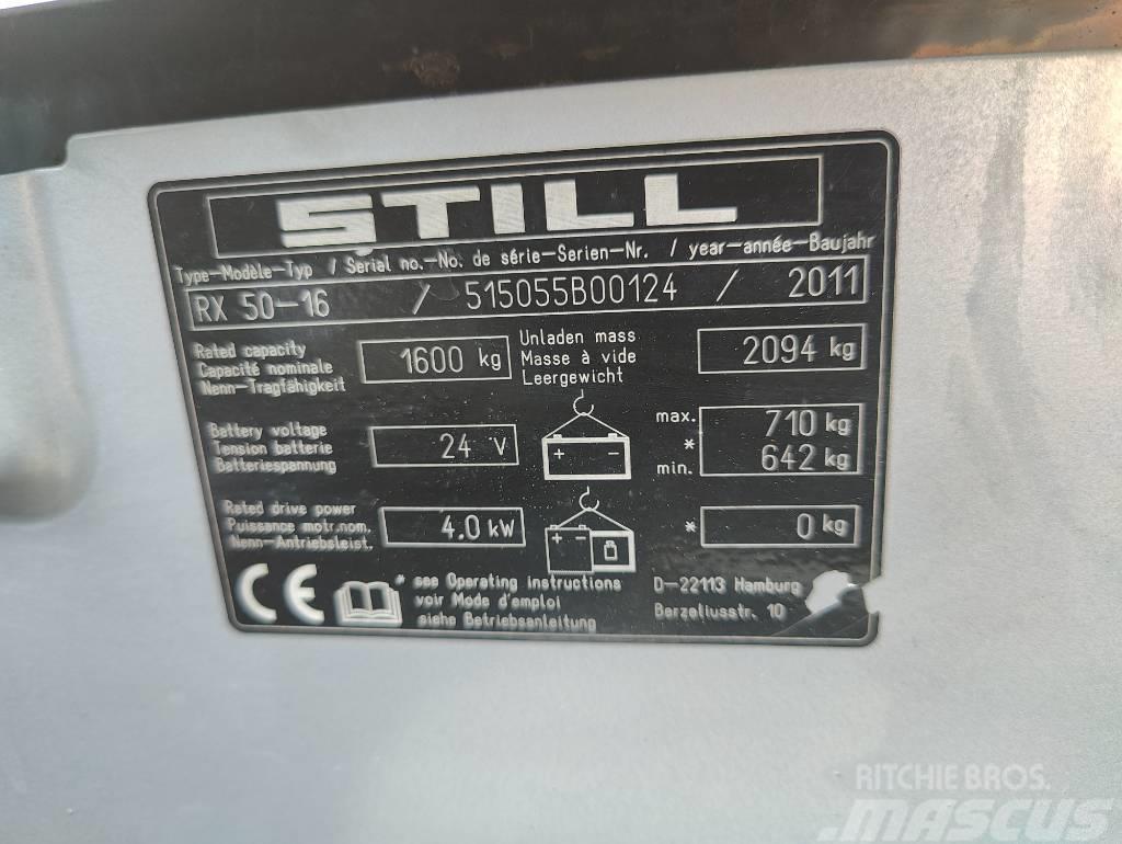 Still RX50-16 sähkövastapainotrukki Elektrische heftrucks