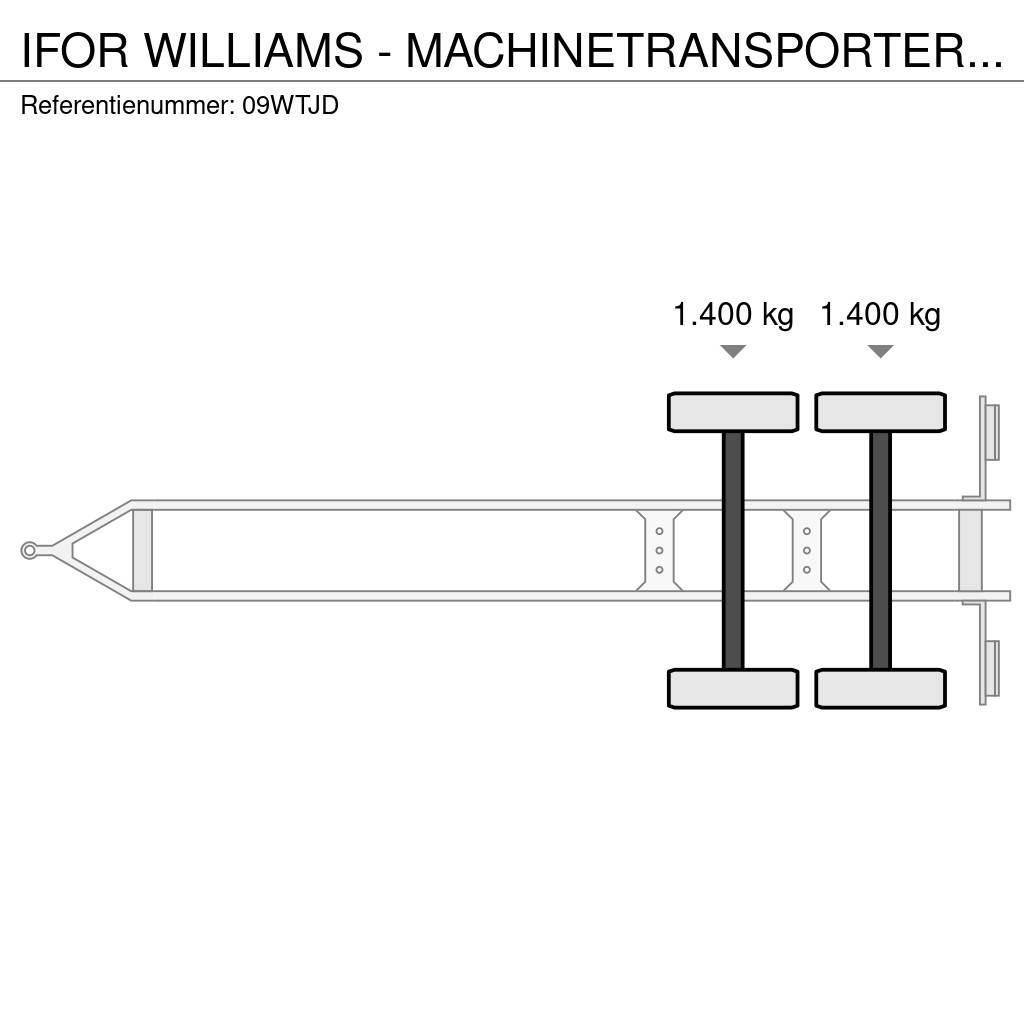 Ifor Williams - MACHINETRANSPORTER TRAILER AANHANGER MARGE Vlakke laadvloer