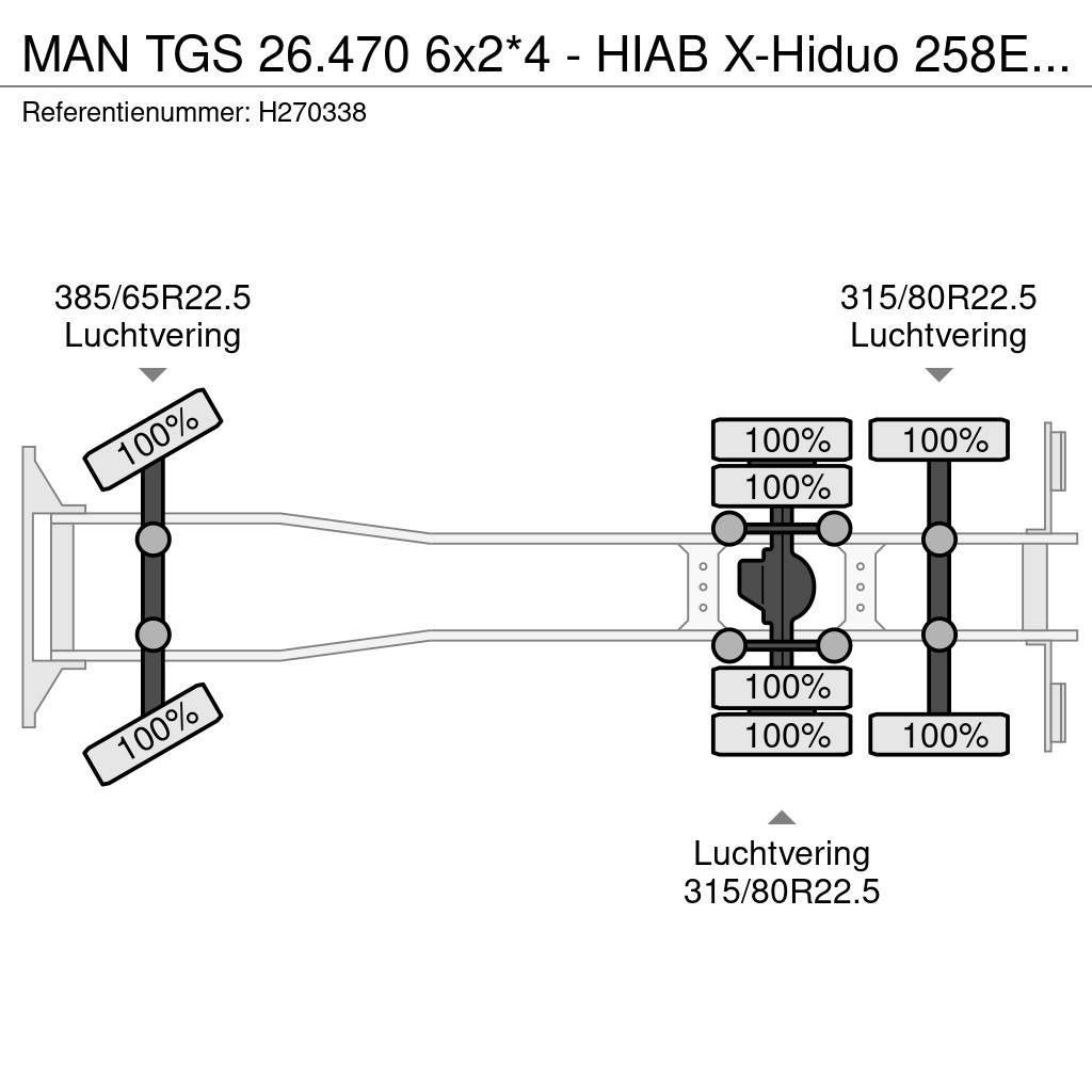 MAN TGS 26.470 6x2*4 - HIAB X-Hiduo 258E-7 Crane/Grua/ Kranen voor alle terreinen