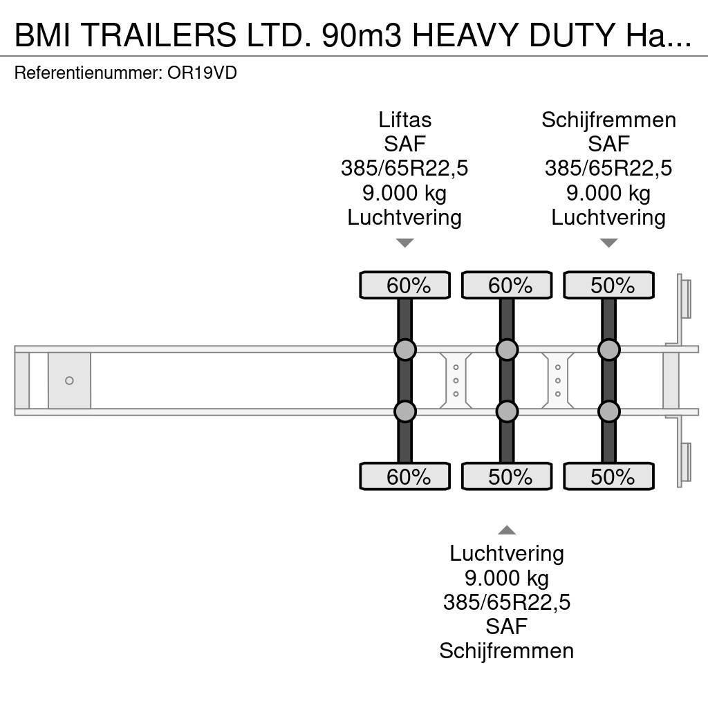  BMI TRAILERS LTD. 90m3 HEAVY DUTY Hardox Ferropush Schuifvloeropleggers