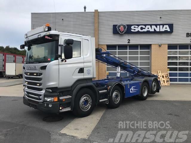 Scania R520 Containertrucks met kabelsysteem