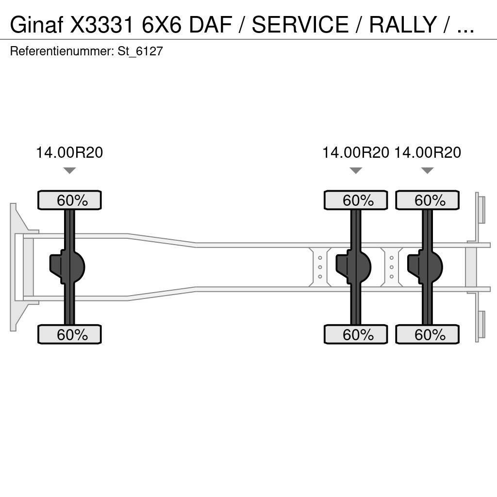 Ginaf X3331 6X6 DAF / SERVICE / RALLY / T5 / DAKAR Bakwagens met gesloten opbouw