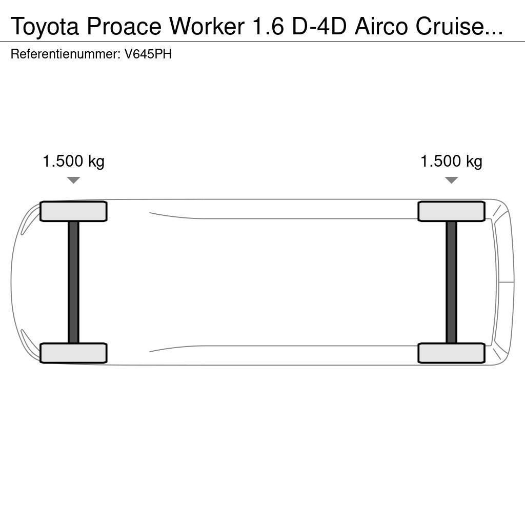 Toyota ProAce Worker 1.6 D-4D Airco Cruisecontrol EURO 6 Gesloten opbouw
