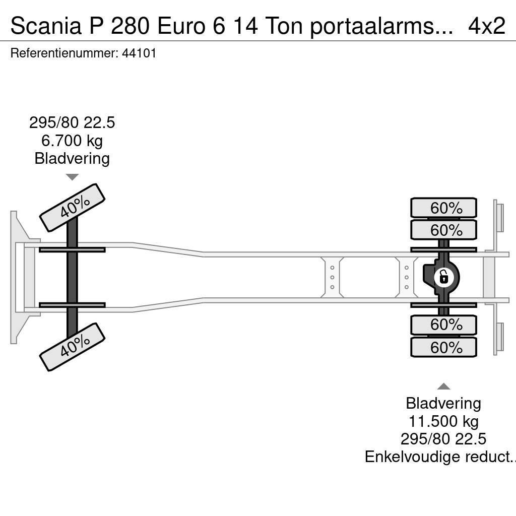 Scania P 280 Euro 6 14 Ton portaalarmsysteem Portaalsysteem vrachtwagens
