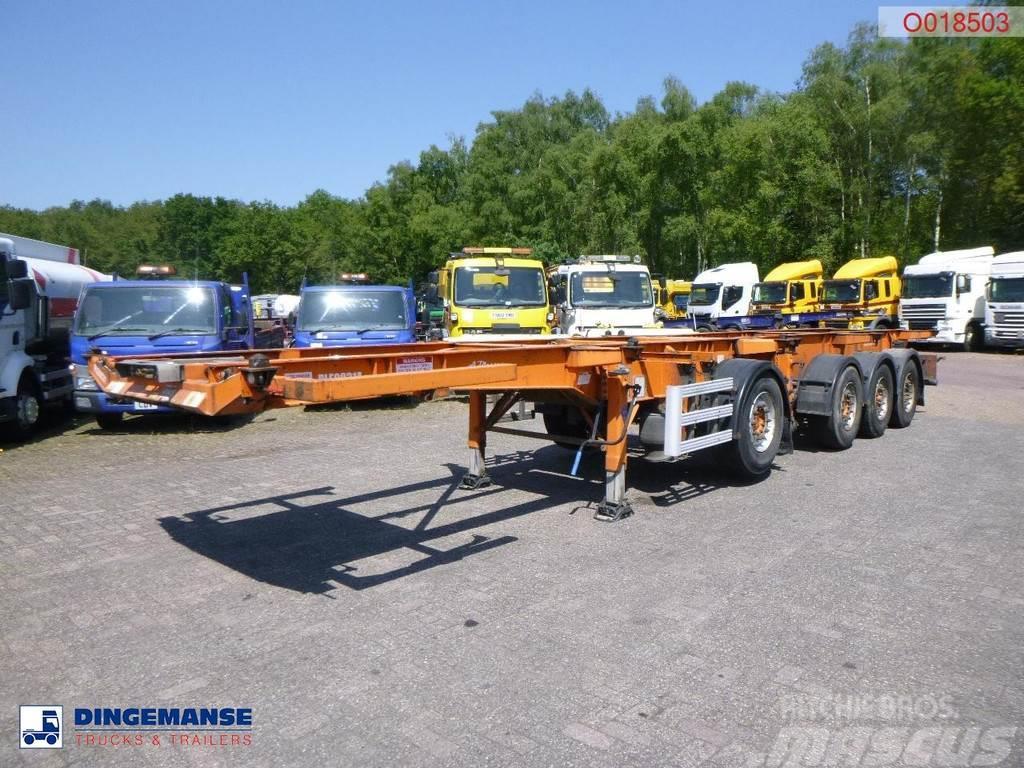 Dennison 4-axle container combi trailer (3 + 1 axles) 20-30 Containerchassis