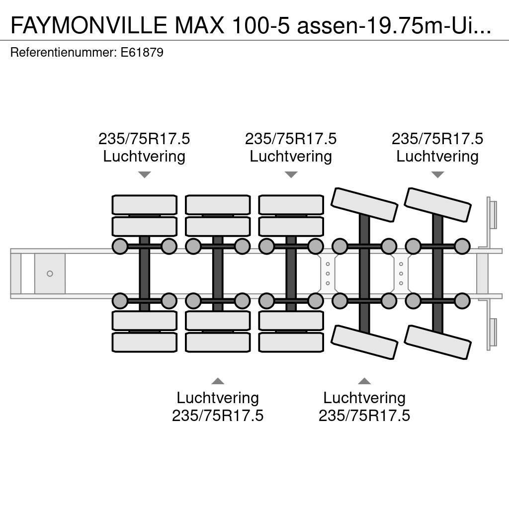 Faymonville MAX 100-5 assen-19.75m-Uitschuifbaar/extensible/ex Diepladers