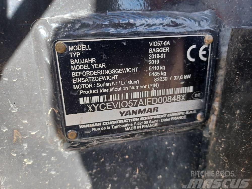 Yanmar VIO57-6A Minigraafmachines < 7t