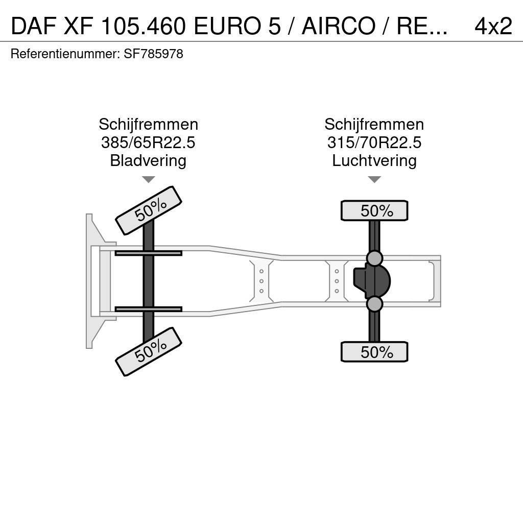 DAF XF 105.460 EURO 5 / AIRCO / RETARDER Trekkers