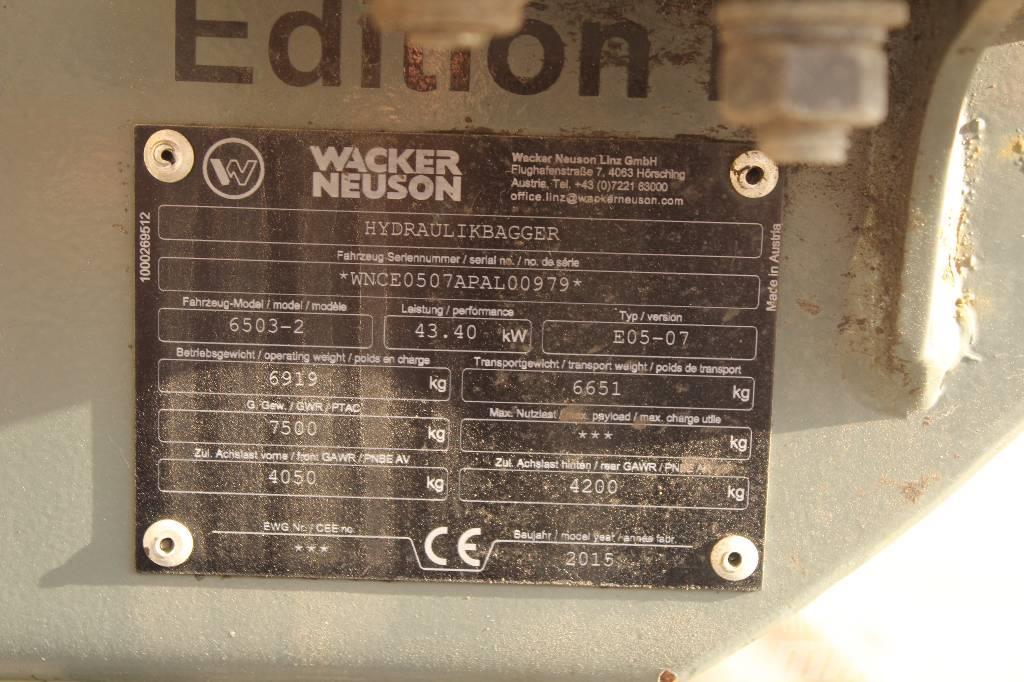 Wacker Neuson 6503 / Engcon, 5 työlaitetta, Rasvari, Lämmitin Wielgraafmachines