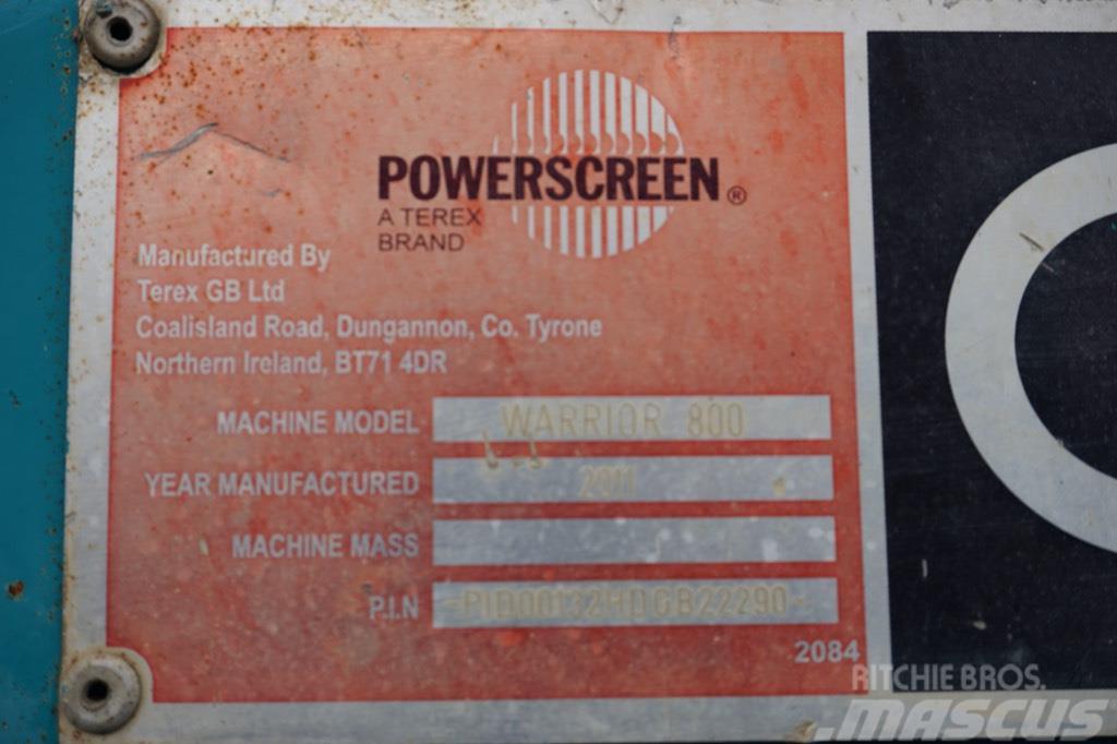 PowerScreen Warrior 800 Mobiele zeefinstallaties