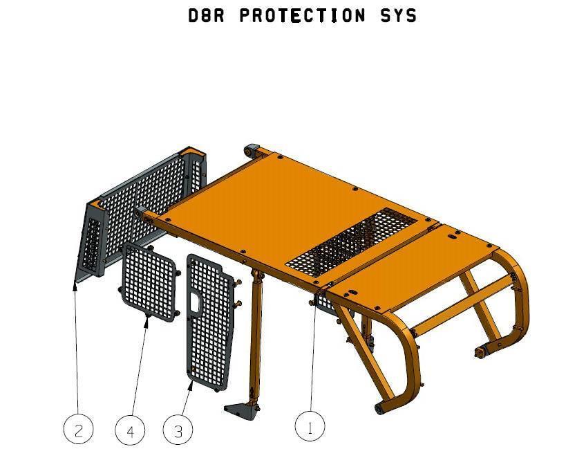 CAT Sweeps and Screens for D8R Overige accessoires voor tractoren