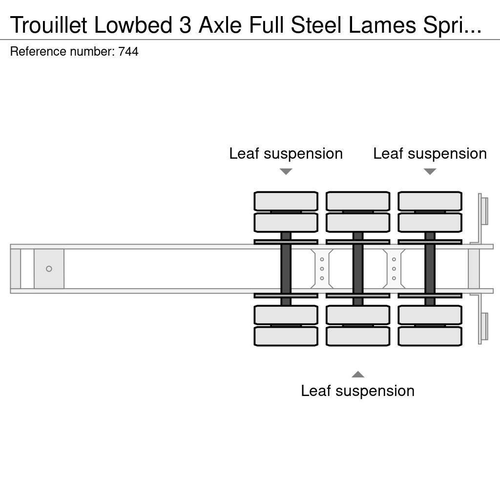Trouillet Lowbed 3 Axle Full Steel Lames Spring Suspension 1 Diepladers