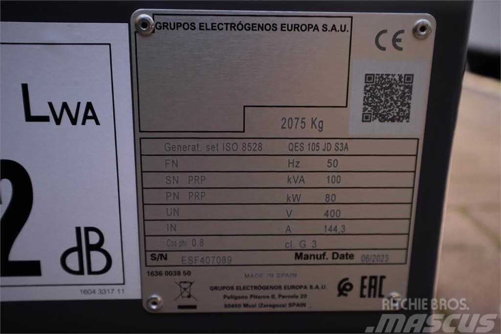 Atlas Copco QES 105 JD S3A ESF Valid inspection, *Guarantee! D Diesel generatoren