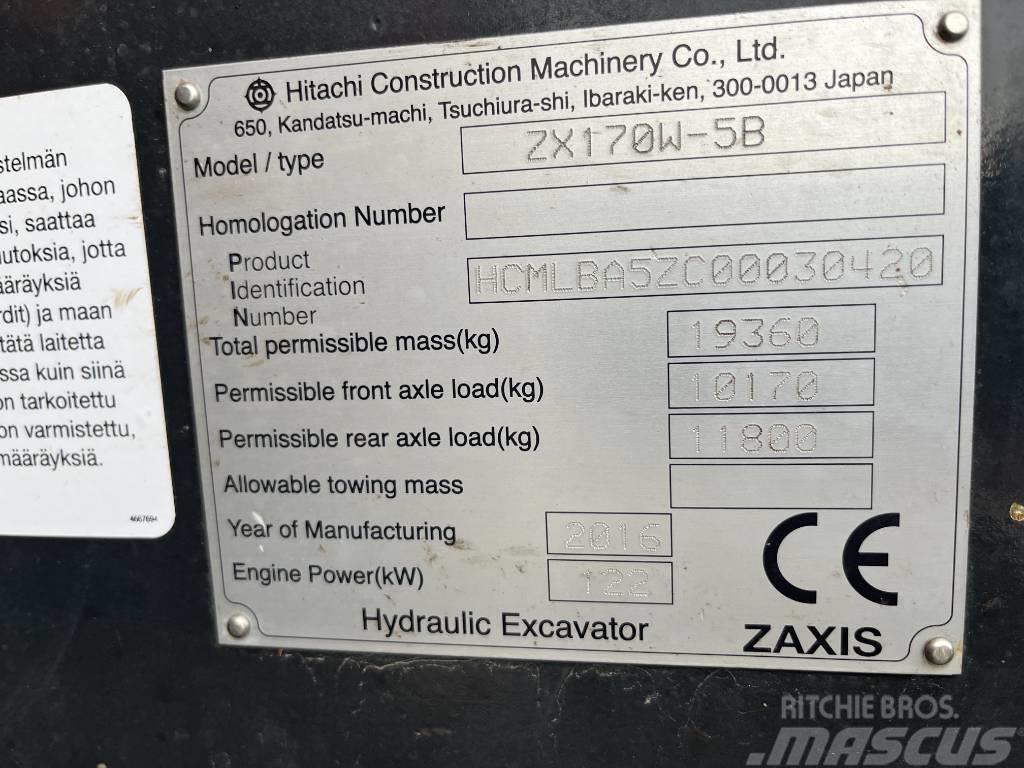 Hitachi ZX170W-5 2P Wielgraafmachines